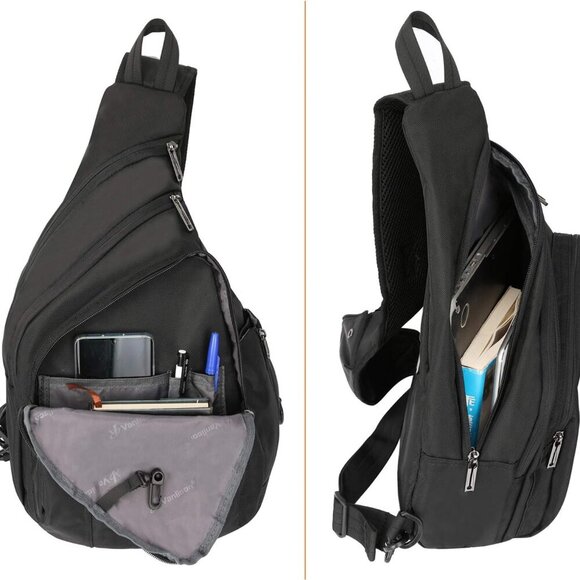 Advanced Sling Backpack in Elegant Gray - Perfect for Active Lifestyles - Picture 3 of 6